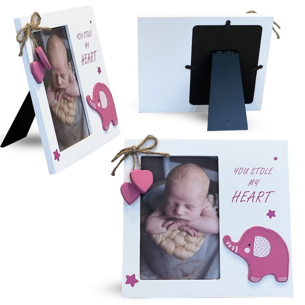 Baby Girl Picture Frame "You Stole‎ My Heart" Newborn Photo Frame 4 x 6 Photo